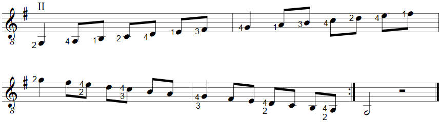Tonleiter 01 rhythmische Variante