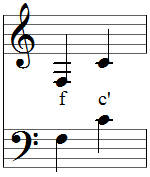 Nahtstelle zwischen Violin- und Bassschlüssel