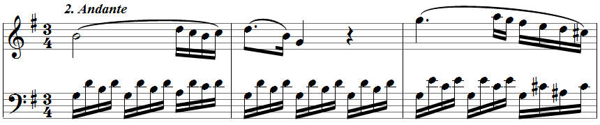 Mozart 2. Satz
