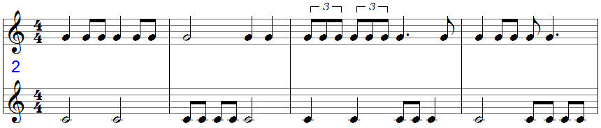 Rhythmus zweihändig 2